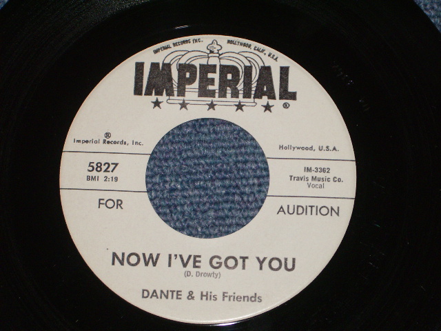 画像: DANTE & His FRIENDS - MISS AMERICA / 1962 US ORIGINAL White Label Promo 7" SINGLE 
