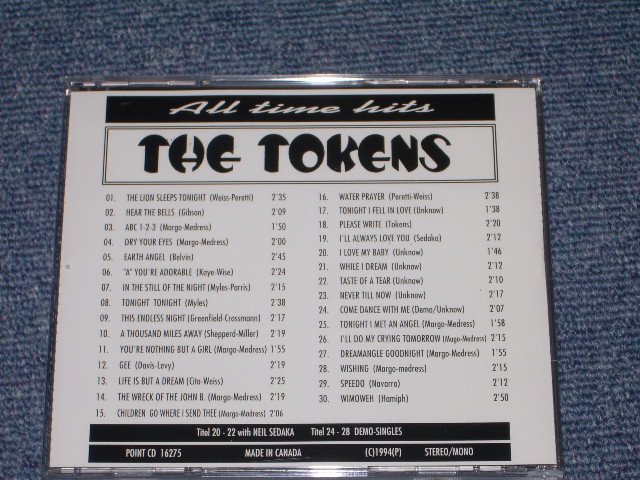 画像: THE TOKENS - ALL TIME HITS /1994 CANADA BRAND NEW CD  
