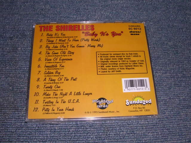 画像: THE SHIRELLES - BABY IT'S YOU / 1993 US  Brand New SEALED CD  