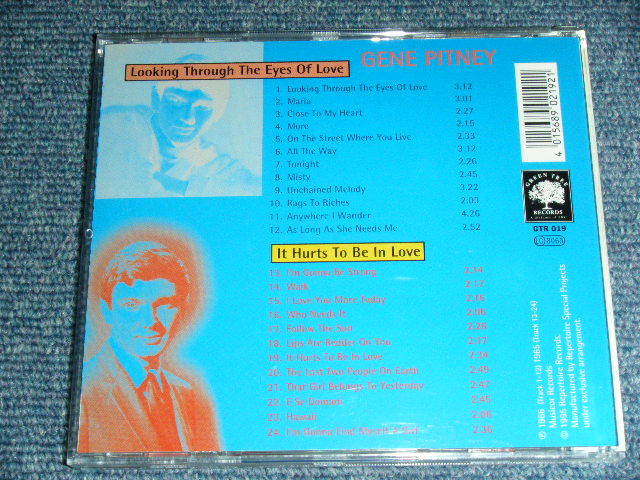 画像: GENE PITNEY - IT HURT TO BE IN LOVE & LOOKING THROUGH THE EYES OF LOVE  ( 2 in 1 ) / 1995 GERMAN  BRAND NEW CD 