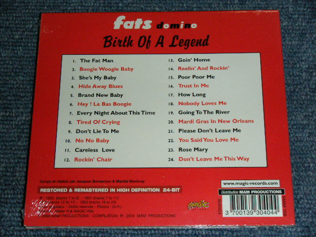 画像: FATS DOMINO - BIRTH OF A LEGEND / 2004 FRANCE BRAND NEW Sealed  CD  