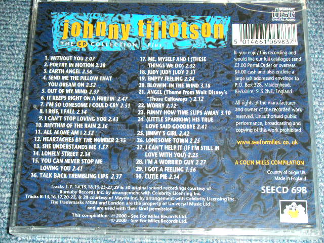 画像: JOHNNY TILLOTSON - THE EP COLLECTION / 2000 UK BRAND NEW Sealed  CD  