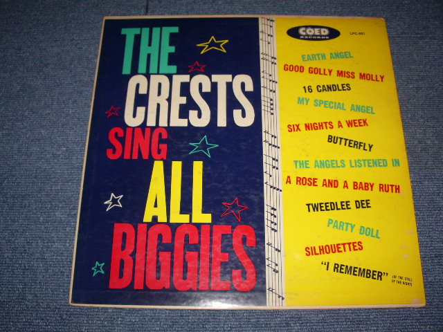 画像1: THE CRESTS - SING ALL BIGGIES ( Ex+/Ex++ ) / 1960 US ORIGINAL Rare! "YELLOW LABEL With BLACK PRINT"  MONO Used LP  