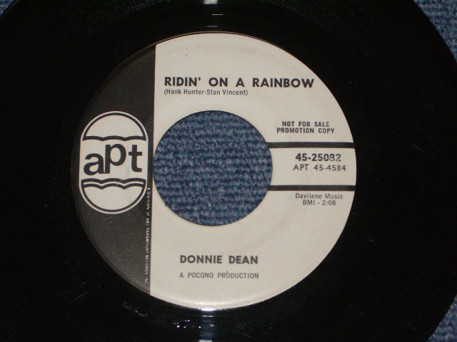 画像1: DONNIE DEAN - RIDIN' ON A RAINBOW  / 1960's US ORIGINAL White Label Promo 7" SINGLE 