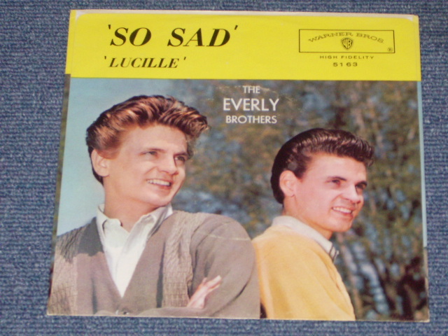 画像: The EVERLY BROTHERS - SO SAD / LUCILLE ( Ex+++/MINT- ) / 1960 US ORIGINAL 7"SINGLE With PICTURE SLEEVE