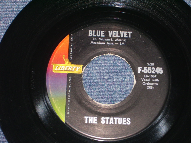画像1: THE STATUES ( Aka: GARY MILES ) - BLUE VELVET / 1959 US ORIGINAL 7" SINGLE