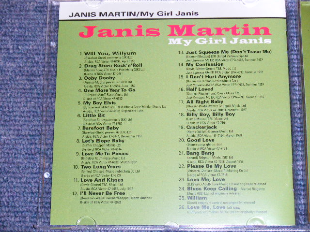 画像: JANIS MARTIN - MY GIRL JANIS / 2009 UK ORIGINAL Brand New CD  