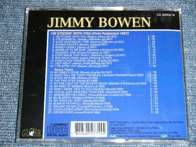 画像: JIMMY BOWEN - I'M STICKIN'WITH YOU ( ORIGINAL ALBUM + BONUS TRACKS ) / 1993 US ORIGINAL Brand New CD  