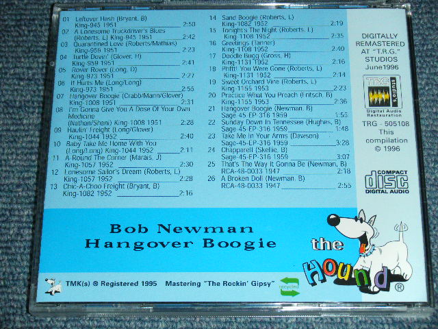 画像: BOB NEWMAN - HANGOVER BOOGIE /1995 EU ORIGINAL Brand New CD  