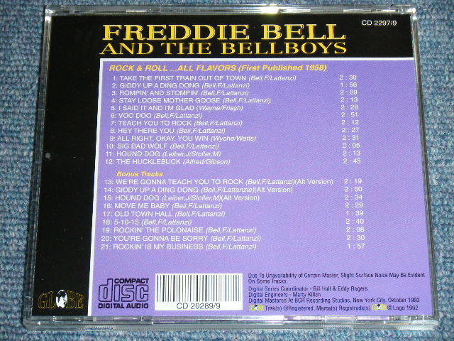 画像: FREDDY BELL and THE BELLBOYS - ROCK & ROLL ...ALL FLAVORS ( ORIGINAL ALBUM + BONUS TRACKS ) / 1992 US ORIGINAL Brand New CD