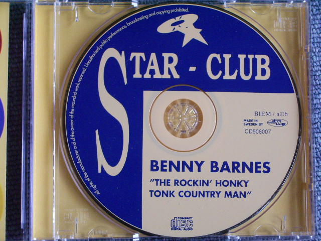 画像: BENNY BURNES - THE ROCKIN' HONKY TONK COUNTRY MAN / 1994 SWEDEN Brand NEW CD