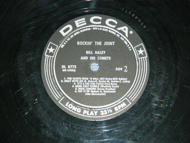 画像: BILL HALEY and His COMETS - ROCIN' THE JOINT ! / 1958 US ORIGINAL MONO LP