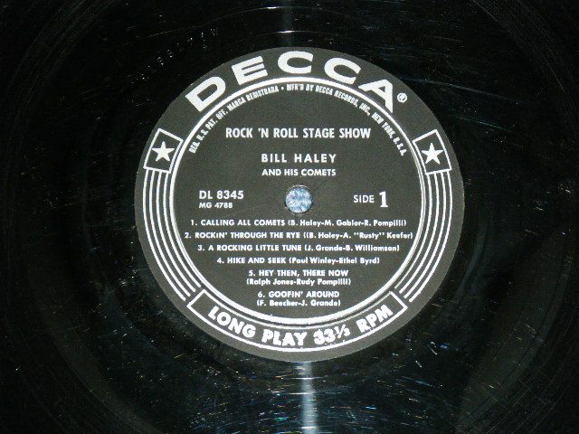 画像: BILL HALEY and His COMETS - ROCK 'N ROLL STAGE SHOW ( Ex/Ex++ ) / 1956 US ORIGINAL MONO LP