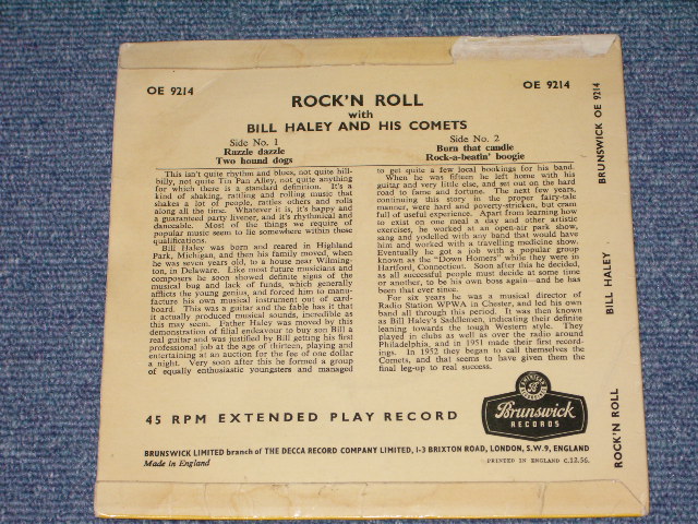 画像: BILL HALEY and his COMETS - ROCK 'N ROLL / 1955 UK ORIGINAL 7" EP With PICTURE SLEEVE
