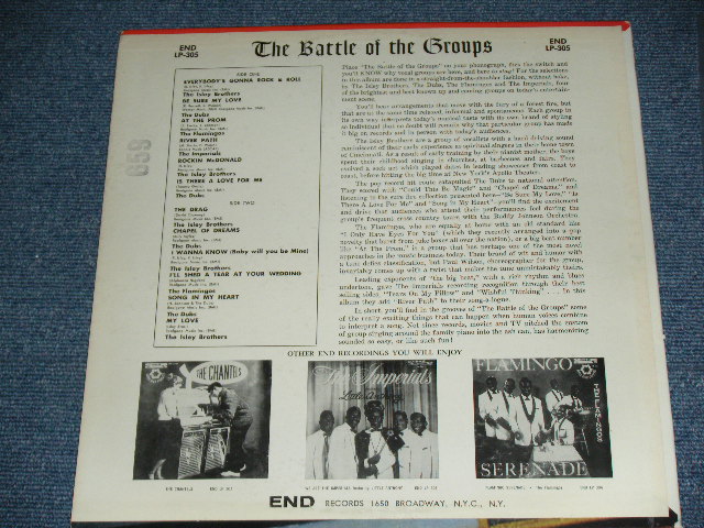 画像: V.A. OMNIBUS ( THE FLAMINGOS / THE DUBS / THE IMPERIALS / ISLEY BROTHERS ) - BATTLE OF THE GROUPS / 1960 US ORIGINAL MONO  Used LP  