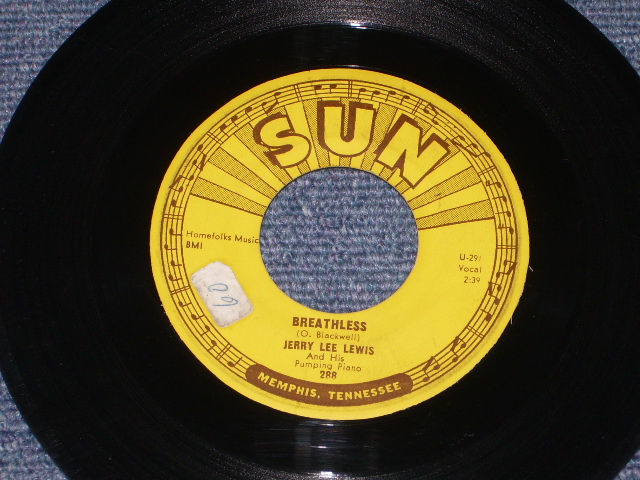 画像: JERRY LEE LEWIS - BREATHLESS ( MINT-/MINT- ) / 1958 US ORIGINAL 7" Single With COMPANY SLEEVE