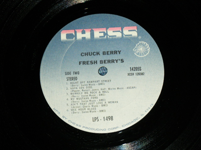 画像: CHUCK BERRY - FRESH BERRY'S ( Ex++/MINT- ) / 1970's US ORIGINAL "SKY BLUE " Label Used STEREO  LP 