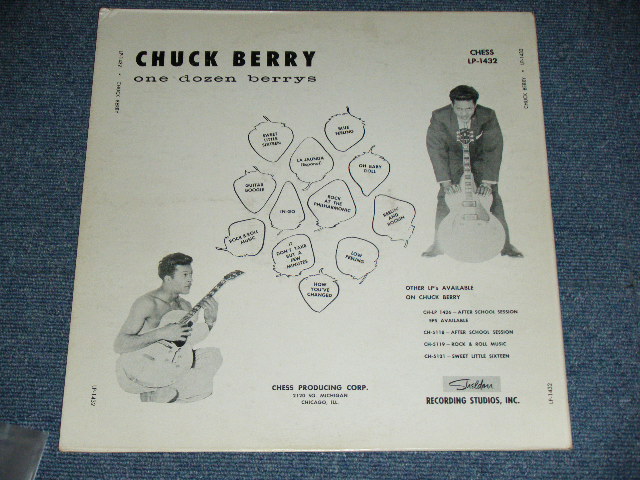 画像: CHUCK BERRY -  ONE DOZEN BERRY  ( Ex++/Ex+++ )  / 1958 US ORIGINAL "HEAVY Weight & BLACK With SILVER Print" Label Used MONO   LP 