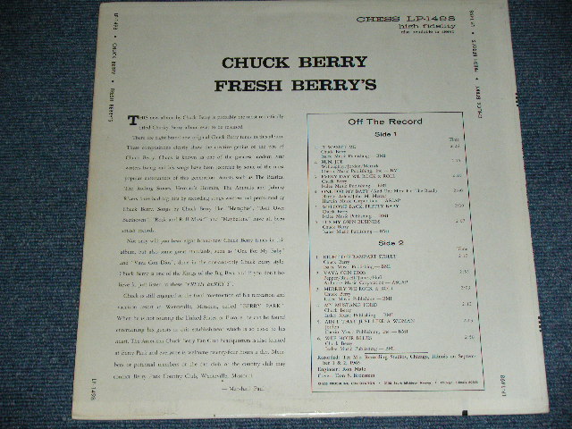 画像: CHUCK BERRY - FRESH BERRY'S ( Ex+/POOR ) / 1970's US ORIGINAL "SKY BLUE " Label Used MONO  LP 