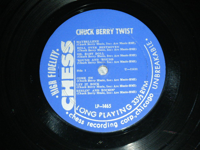 画像: CHUCK BERRY -  CHUCK BERRY TWIST / 1962 US ORIGINAL "BLUE With SILVER Print" Label Used MONO   LP 