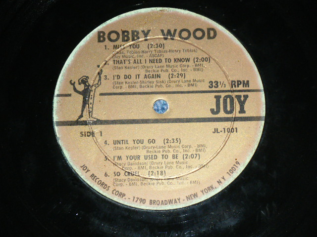 画像: BOBBY WOOD - BOBBY WOOD / 1964 US ORIGINAL  MONO  Used LP  