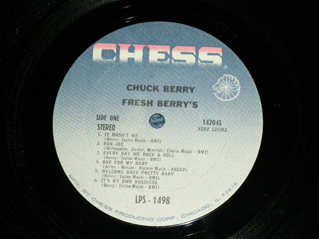 画像: CHUCK BERRY - FRESH BERRY'S ( Ex++/MINT- ) / 1970's US ORIGINAL "SKY BLUE " Label Used STEREO  LP 