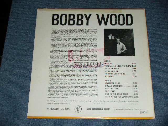 画像: BOBBY WOOD - BOBBY WOOD / 1964 US ORIGINAL  MONO  Used LP  