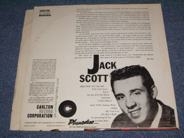 画像: JACK SCOTT - JACK SCOTT / MONO CANADA ORIGINAL LP
