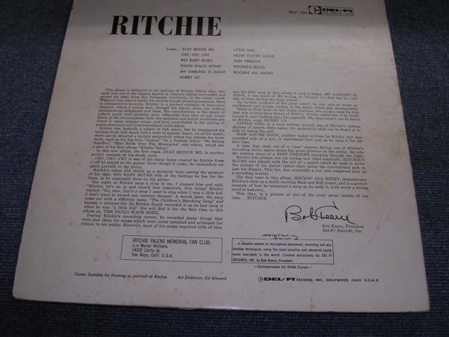 画像: RITCHIE VALENS  - RITCHIE / 1959 US ORIGINAL mono LP
