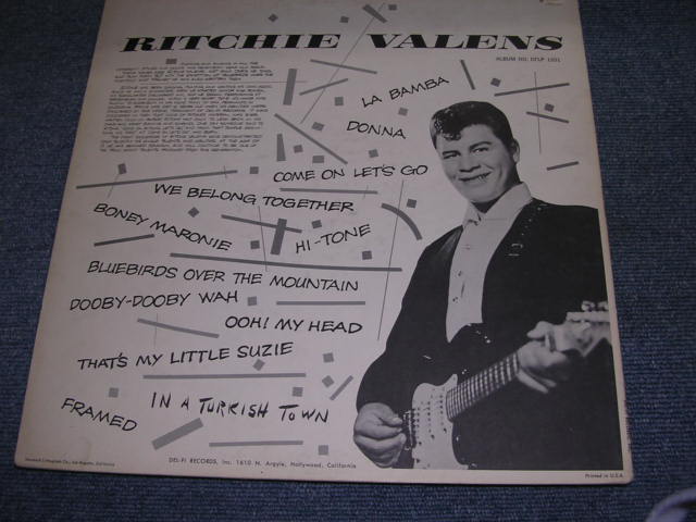 画像: RITCHIE VALENS - RITCHIE VALENS (Ex+ / Ex++ ) / 1959 US ORIGINAL Mono LP
