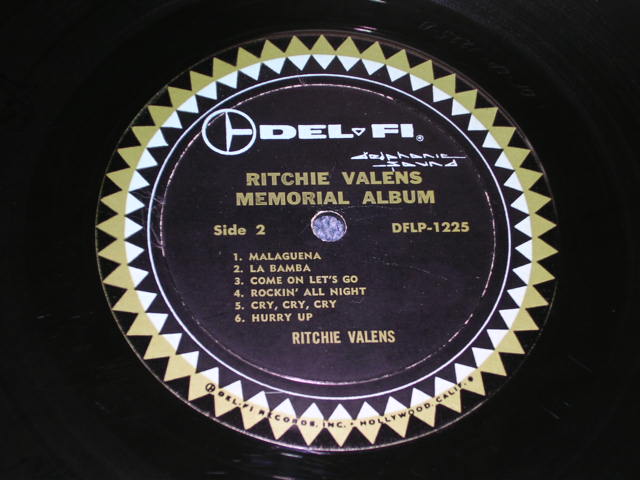 画像: RITCHIE VALENS - HIS GREATEST HITS ( WHITE COLOR COVER : Ex+/Ex+++  ) / 1963 US ORIGINAL mono LP