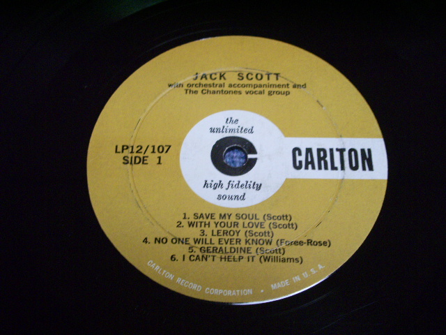 画像: JACK SCOTT - JACK SCOTT / 1959 US ORIGINAL MONO LP
