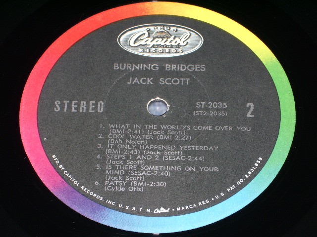 画像: JACK SCOTT - BURNING BRIDGES(Ex+/Ex+) / 1964 US ORIGINAL MONO LP