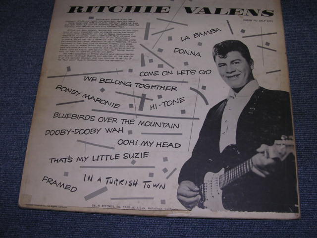 画像: RITCHIE VALENS - RITCHIE VALENS (VG++/Ex) /1960 Version US AMERICA 2nd Press "BLACK LABEL With a BLUE DIAMOND BORDER" MONO Used LP