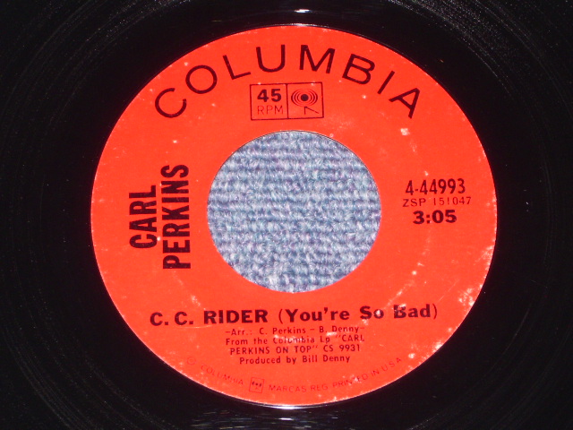 画像1: CARL PERKINS - C.C.RIDER / 1969 US ORIGINAL 7"Single