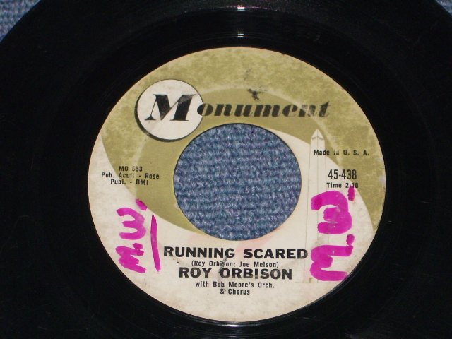 画像: ROY ORBISON - RUNNING SCARED / 1961 US ORIGINAL 7" Single With PICTURE SLEEVE