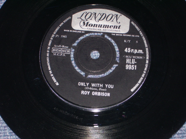 画像1: ROY ORBISON - ONLY WITH YOU / 1965 UK ORIGINAL 7" Single