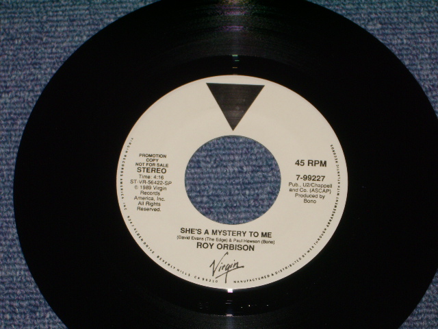画像: ROY ORBISON - SHE'S MYSTERY TO ME / 1989 US ORIGINAL Promo Only Same Flip 7" Single With PICTURE SLEEVE