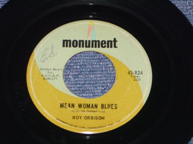 画像1: ROY ORBISON - MEAN WOMAN BLUES ( Ex-/VG++ ) / 1963 US ORIGINAL 7" Single With COMPANY SLEEVE