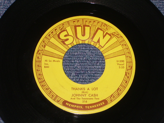 画像: JOHNNY CASH - LUTHER PLAYED THE BOOGIE / 1959 US ORIGINAL 7" Single