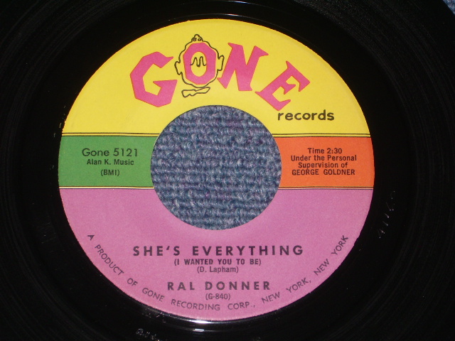 画像1: RAL DONNER - SHE'S EVERYTHING ( LARGE LOGO LABEL ) / 1961 US ORIGINAL 7"SINGLE