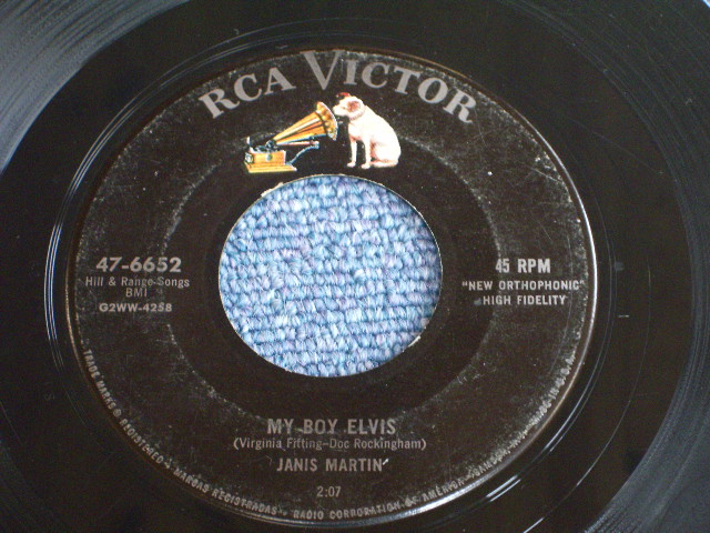 画像: JANIS MARTIN - MY BOY ELVIS / 1956 US ORIGINAL 7"SINGLE