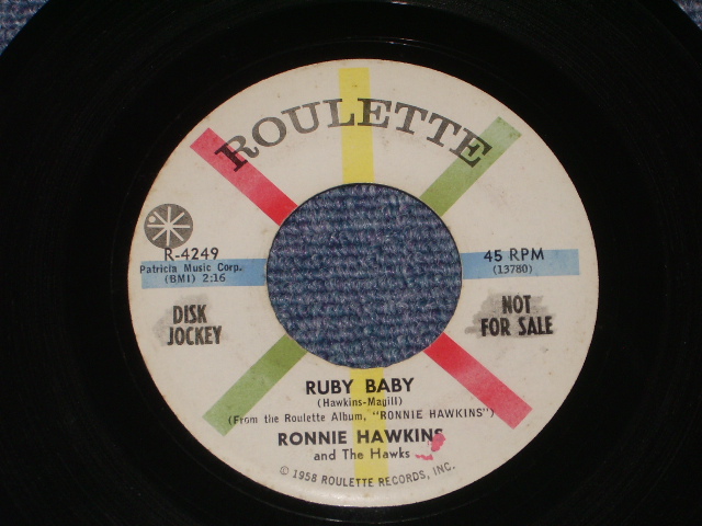 画像1: RONNIE HAWKINS and THE HAWKS - RUBY BABY / 1960 US ORIGINAL Promo 7"SINGLE
