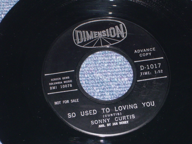 画像: SONNY CURTIS ( of The CRICKETS) - LAST SONG I'M EVER GONNA SING ( JAN of JAN & DEEN WORKS ) / 1963 US ORIGINAL BlacK Label Promo 7" SINGLE