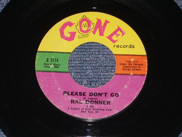 画像1: RAL DONNER - PLEASE DON'T GO / 1961 US ORIGINAL 7"SINGLE