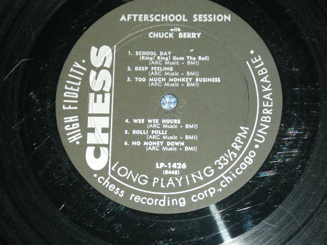画像: CHUCK BERRY -  AFTER SCHOOL SESSION   ( E-,VG+/VG+++ )  / 1958 US ORIGINAL "HEAVY Weight & BLACK With SILVER Print" Label Used MONO   LP 