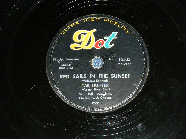 画像: TAB HUNTER - YOUNG LOVE  / 1957 US ORIGINAL 78rpm SP 