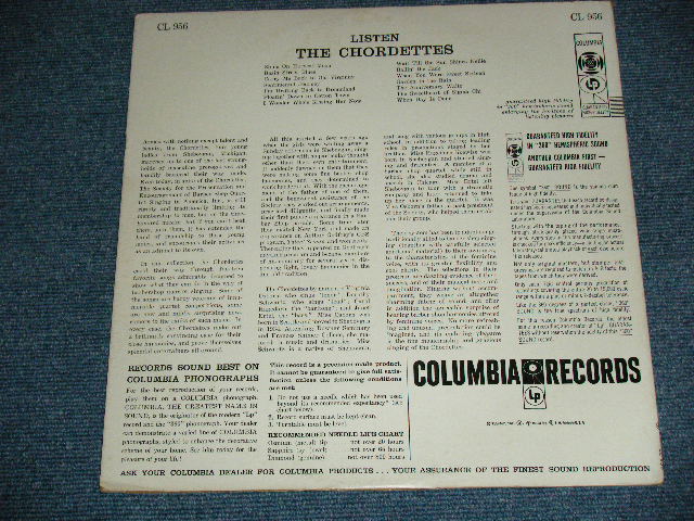 画像: THE CHORDETTES - LISTEN / 1955 US ORIGINAL MONO LP