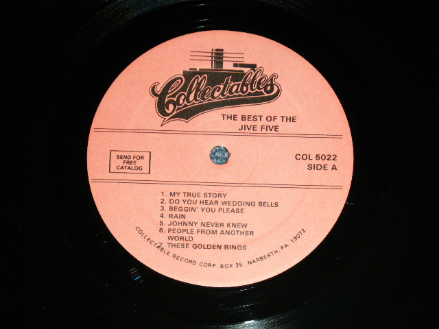 画像: THE JIVE FIVE - THEIR GREATEST HITS  / 1980's US ORIGINAL Used  LP  