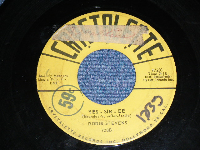 画像: DODIE STEVENS - THE FIVE PENNIES  / 1959 US ORIGINAL Used 7" inch Single 